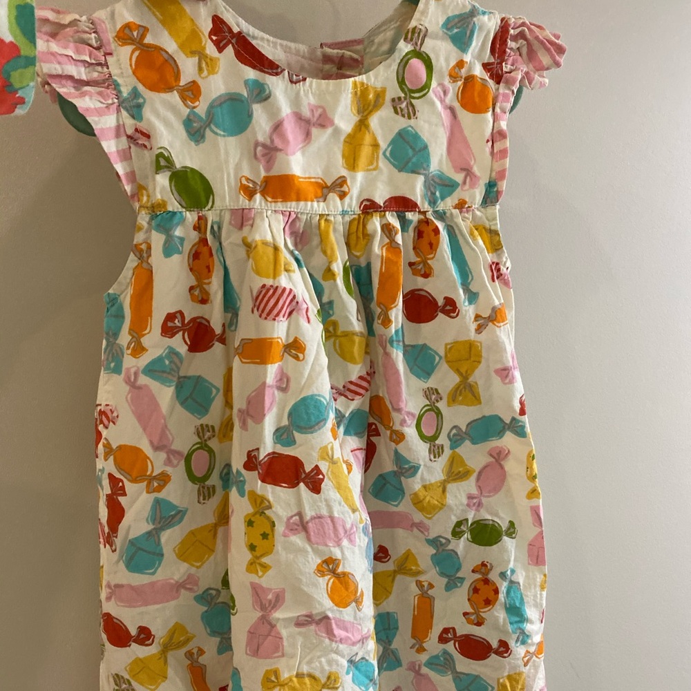 Pink Chicken candy print dress
